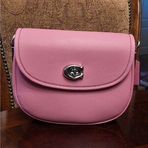 Coach Willow Saddle Bag Vivid Pink